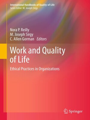 cover image of Work and Quality of Life